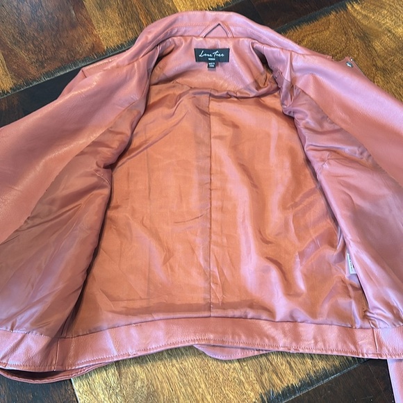 Love Tree PU moto jacket Dusky pink as new condition. Size Med. - Picture 3 of 7